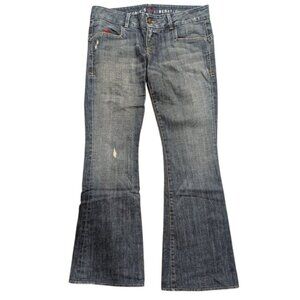 Peoples Liberation Womens 30‎ Mary Trouser  Flare Jeans Dark Faded Denim Star